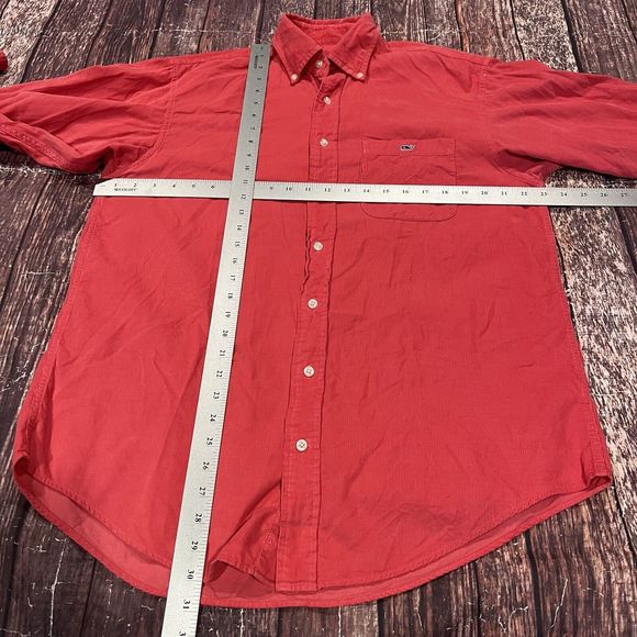 Vineyard Vines Mens Coral Tucker Corduroy Long Sleeve Button Shirt Size‎ Medium - Picture 7 of 8